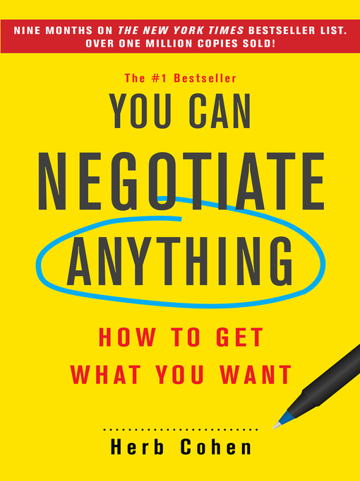 Title details for You Can Negotiate Anything by Herb Cohen - Wait list